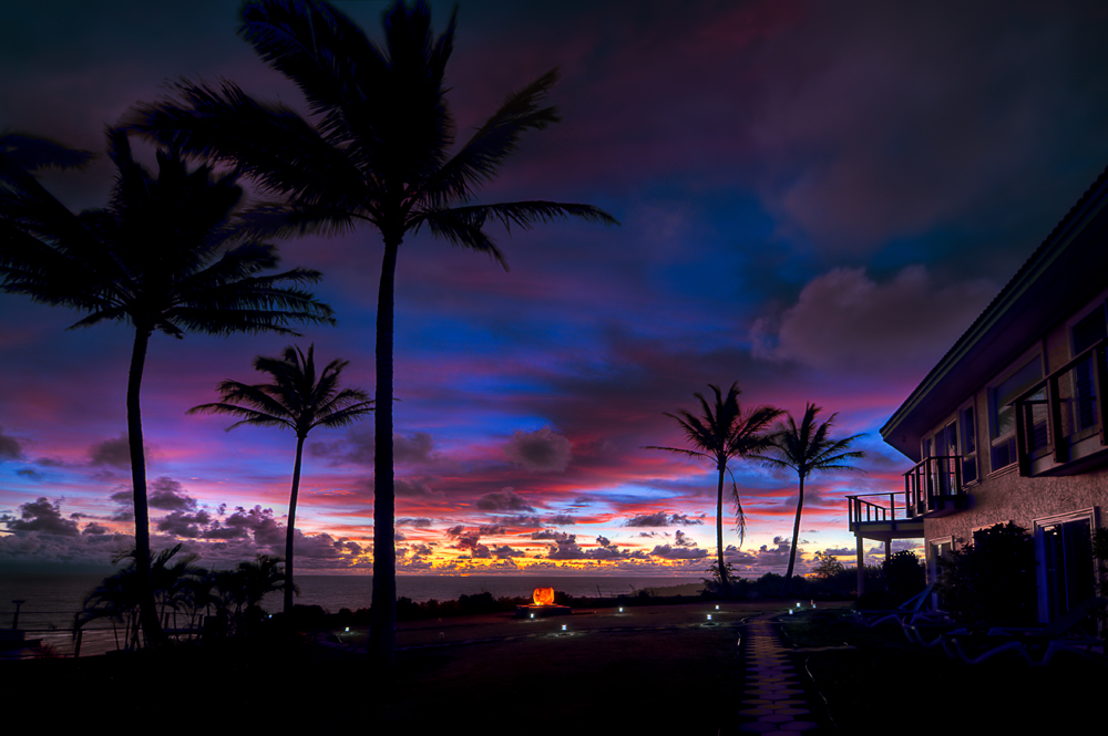 Kauai Serenity - Dusk at the house - Kauai Vacation Home