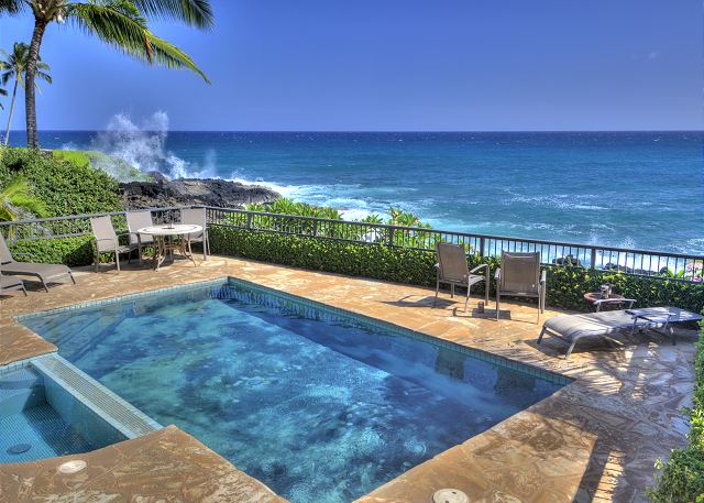 Breakwater - Pool with view of ocean - Poipu Kauai Vacation Home