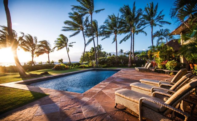 Golden Glow - Pool and patio - Maui Vacation Home