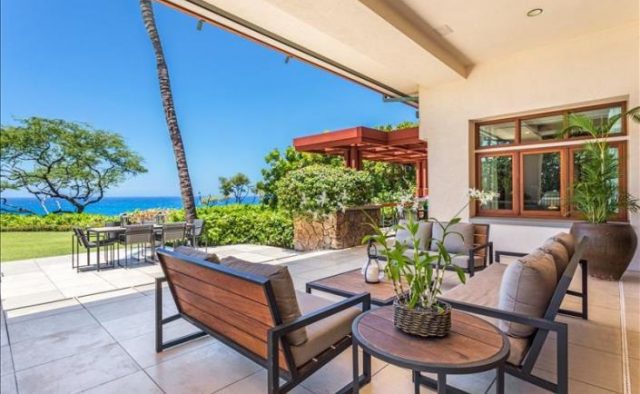 Decadent Bliss - Living area with patio - Hawaii Vacation Home