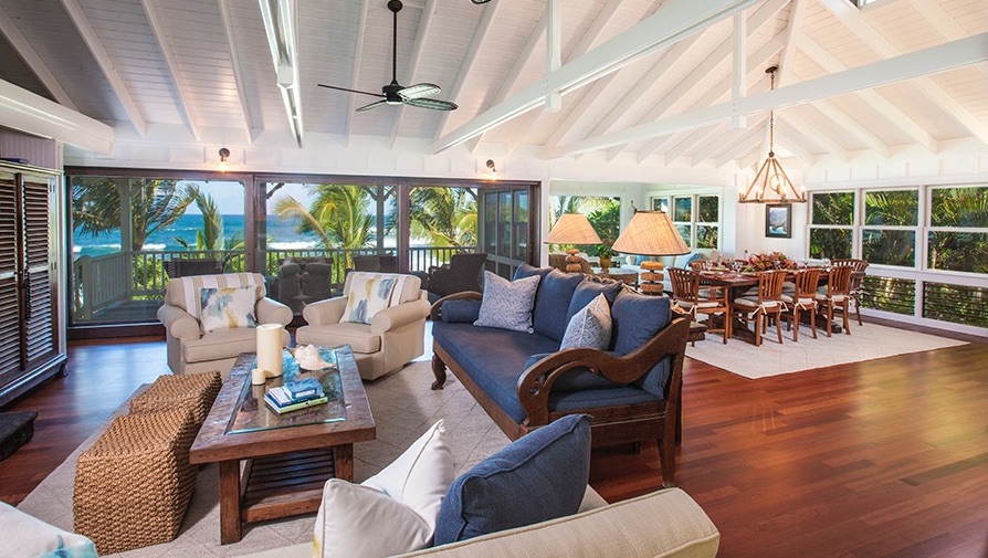 Beach Terrace - Living Area - Hawaii Vacation Home