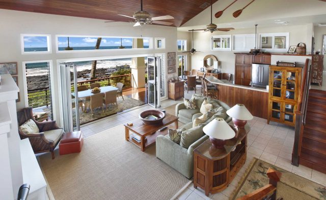 Starlit Getaway - Living Room - Hawaiian Luxury Vacation Home