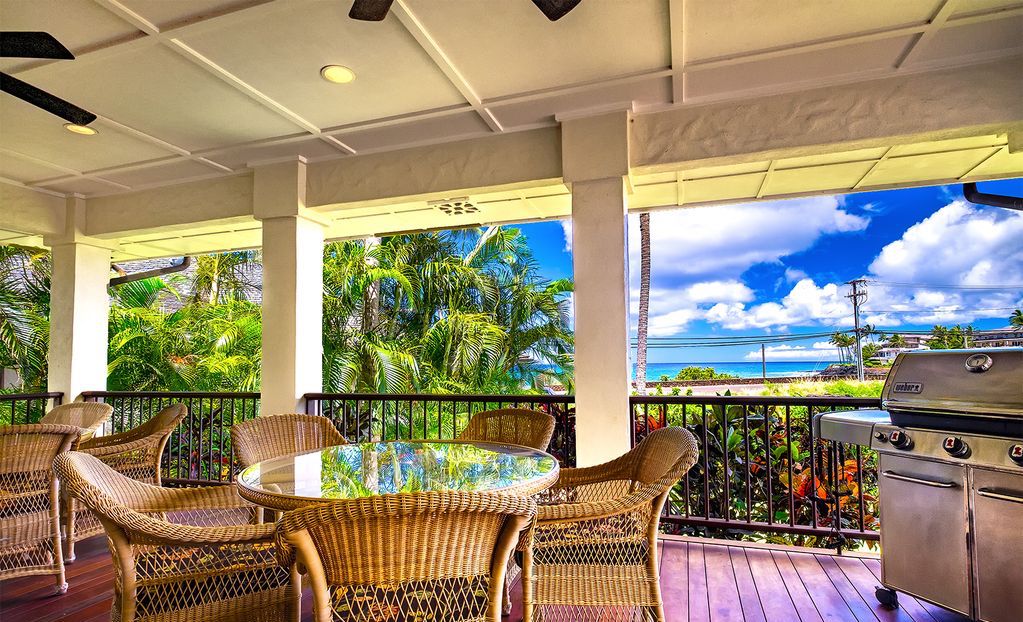 Island Flair - Patio Dining area and Grill - Kauai Vacation Home