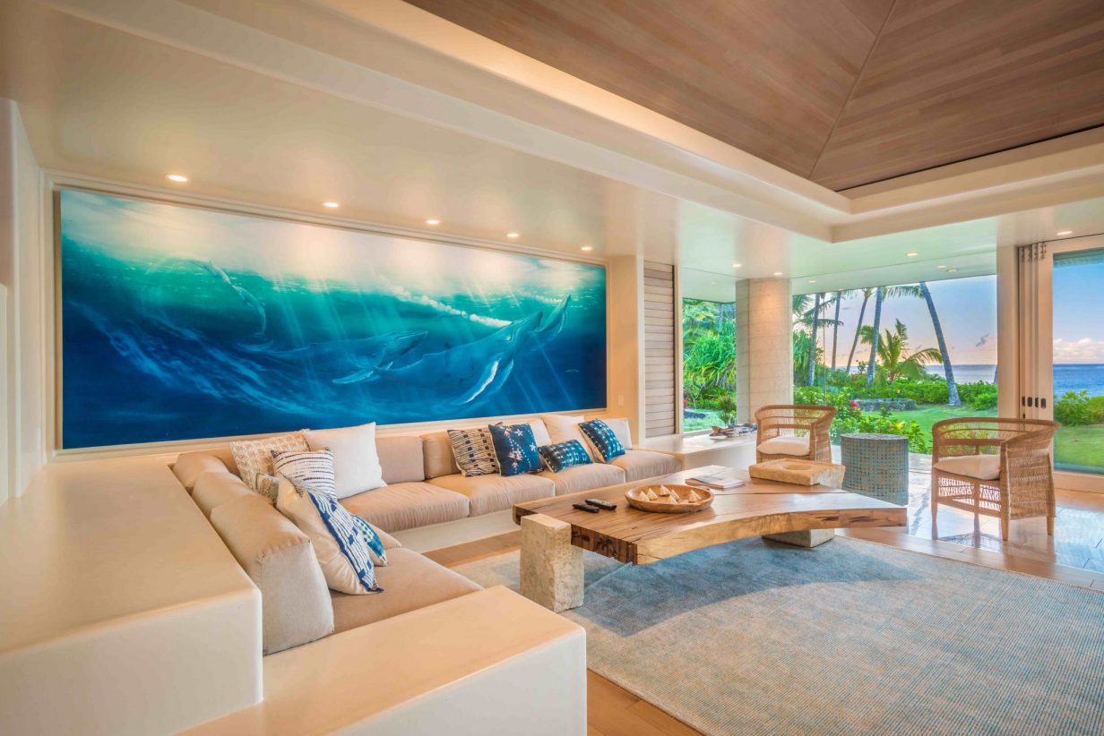 Simply Anini - Living Room - Hawaiian Luxury Vacation Home