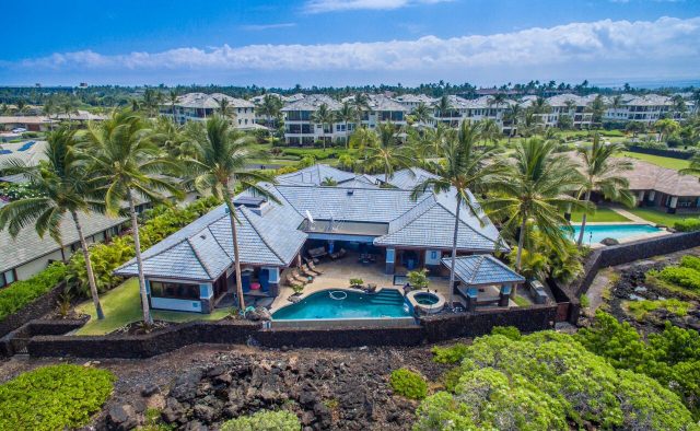 Cobalt Sky - Aerial Shot of rear of home - Hawaii Vacation Home
