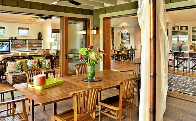 Beach Slippers - patio and kitchen - Hawaii Vacation Home
