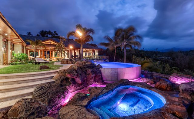 Goddess of the Sea - Pool and Waterfall Feature view - Hawaii Vacation Home