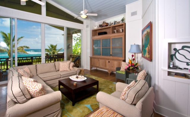 Hidden Passion - Living area with view of the beach - Kauai Vacation Home