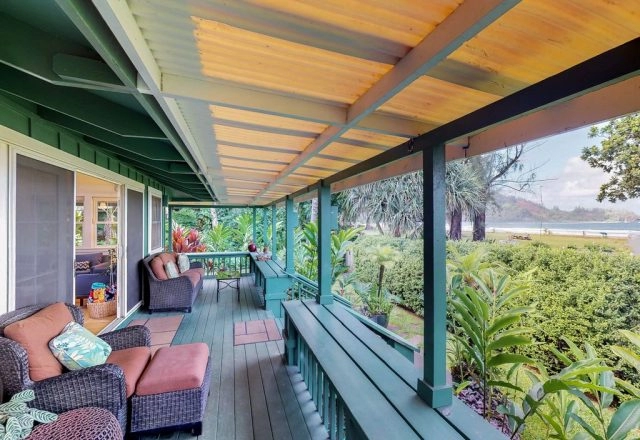 Natural Harmony - Deck looking at beach - Kauai Vacation Home