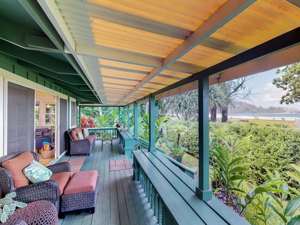 Natural Harmony - Deck looking at beach - Kauai Vacation Home
