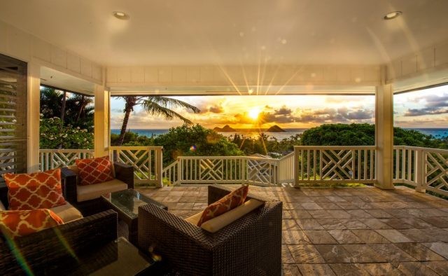 Kehaulani - Sunset from the Balcony - Oahu Vacation Home