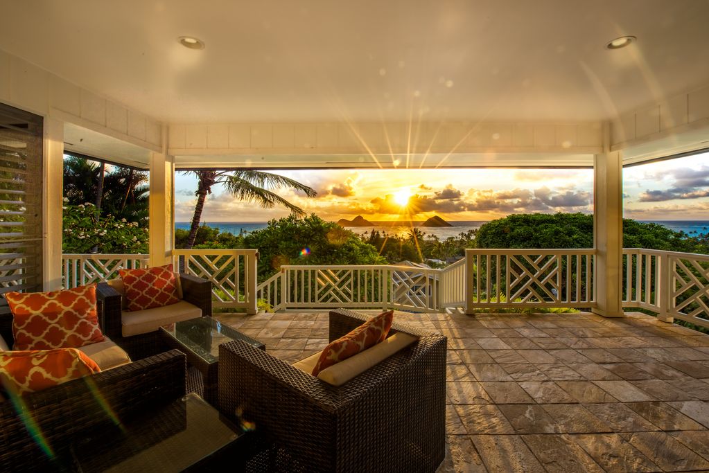 Kehaulani - Sunset from the Balcony - Oahu Vacation Home