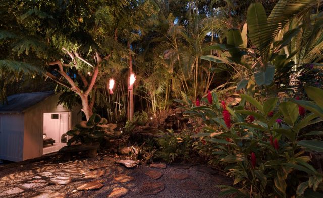 Kehaulani - Tiki Torches in the backyard - Oahu Vacation Home